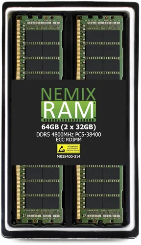 Vista 30 de NEMIX RAM Kit de memoria de servidor registrado DDR5 4800MHZ PC5-38400 1Rx4 1.1V CL40 288-PIN ECC RDIMM compatible con ASUS 2U4N Servidor