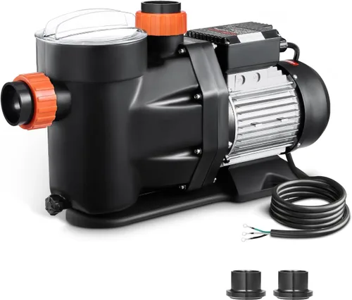 Vista 19 de VEVOR Bomba de piscina 2 HP 6090 GPH Max Flow Bomba de velocidad única, 115