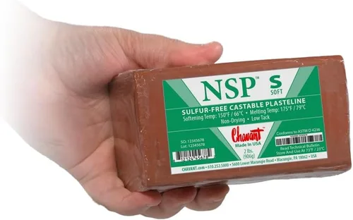 Vista 2 de Chavant Clay - NSP Soft Brown - Arcilla para esculpir y modelar (1/4 caja)