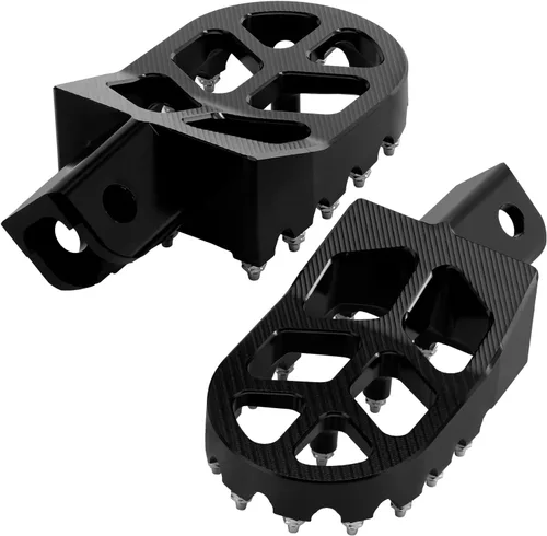 Vista 5 de LKV Estriberas CNC para motocicleta, pedal de descanso compatible con HONDA CRF XR CR 50 70 110 CT200U M2R Tao Tao SDG DHZ KAYO Pit Bike, color negro