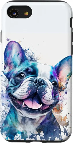 Vista 18 de Cute Frenchie Watercolor Splash Frenchie Puppy Case for iPhone 17