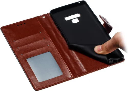 Vista 6 de LEECOCO - Funda para Galaxy Note 9 con diseño de mandala en relieve de piel sintética con tapa para cuaderno, estilo libro, soporte magnético, LD