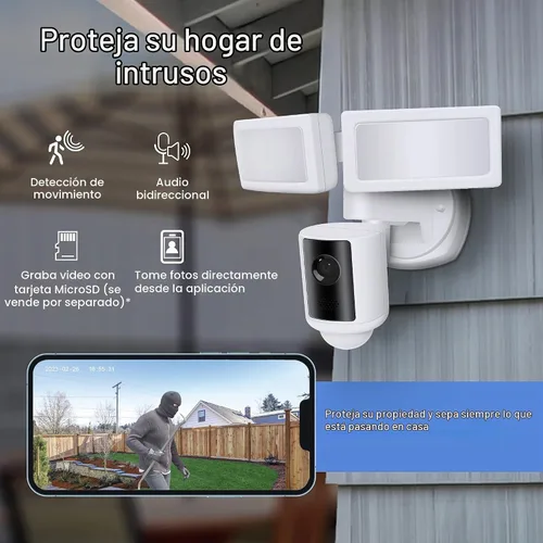 Vista 9 de Feit Electric SEC3000/CAM/WIFI Cámara de seguridad LED inteligente para exteriores con sensor de movimiento, audio bidireccional, reflector de 39