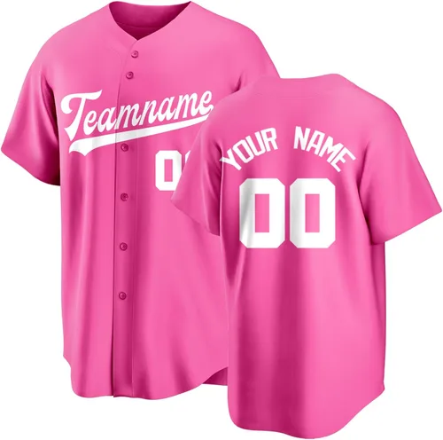 Vista 40 de Camiseta de béisbol personalizada cosida con el nombre del equipo, número de equipo, camisas con logotipo, uniforme deportivo impreso para hombres