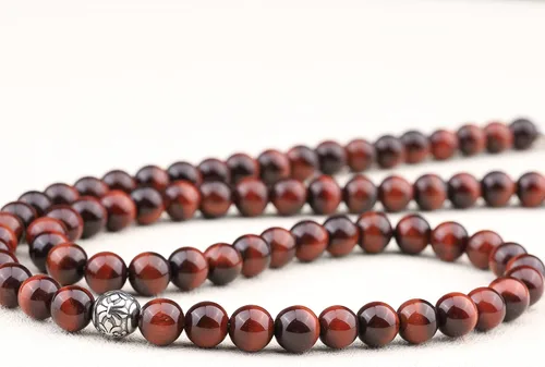 Vista 5 de GAVU Collar de cuentas de gemas semipreciosas de 8mm para hombres, collares de cristal curativos para hombres