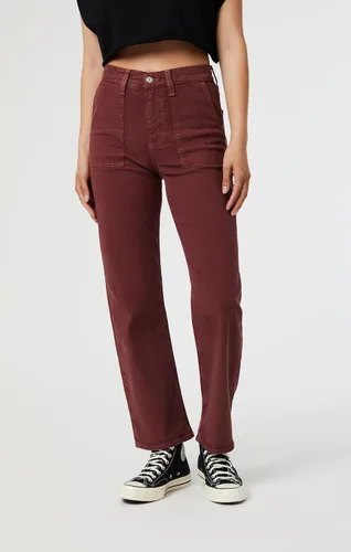 Vista 7 de Mavi Shelia - Pantalones rectos de tiro alto con bolsillo frontal para mujer