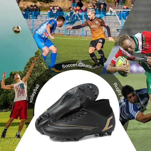 Vista 7 de CBUSTER Soccer Cleats Mens Outdoor Indoor Soccer Shoes Women for Big Boy AGTF