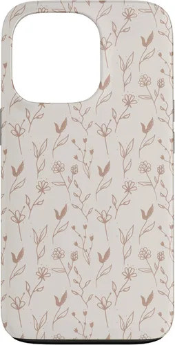 Vista 10 de Beige Tan Wildflower Floral Minimal Flower Boho Case for iPhone 17