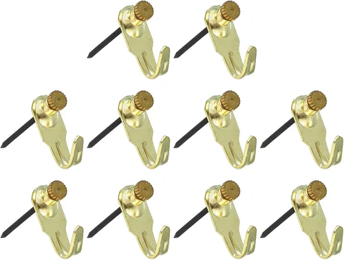 Vista 6 de PATIKIL Perchas de fotos de 10 libras, juego de 30 ganchos para colgar fotos en la pared, accesorios para clavos, kit para colgar cuadros en paneles