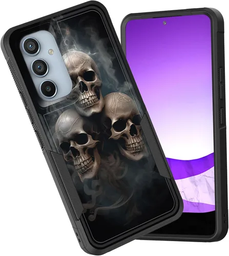 Vista 33 de Funda protectora para Galaxy A13 5G, doble capa híbrida resistente a prueba de golpes, policarbonato duro, silicona suave, TPU, funda protectora