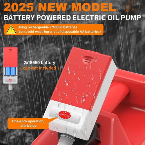 Vista 2 de Bomba automática de transferencia de combustible con sensor de parada automática, bomba de gasolina portátil rápida y segura con 3 adaptadores
