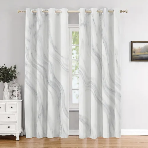 Vista 168 de Cortinas opacas de poliéster multicapa marrón con diseño de bosque natural, 2 unidades, 26 x 24 pulgadas