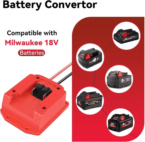 Vista 6 de Cable de puente para Milwaukee M18 18V, cables de arranque de batería portátiles, cables de refuerzo de batería automotriz para arrancar