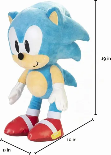 Vista 6 de JAKKS Pacific Sonic The Hedgehog Sonic Jumbo - Peluche de 18 pulgadas de alto