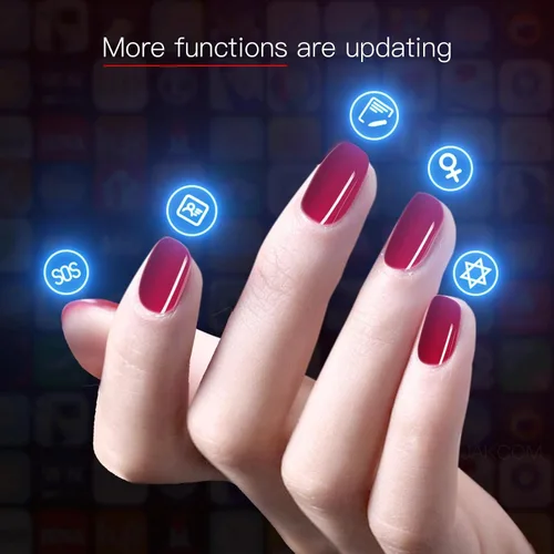 Vista 4 de N3 Smart Nail Chip - Nuevo dispositivo portátil de manicura de uñas incorporado 50 funciones NFC: contactos Pago Enlaces sociales Compartir y disco