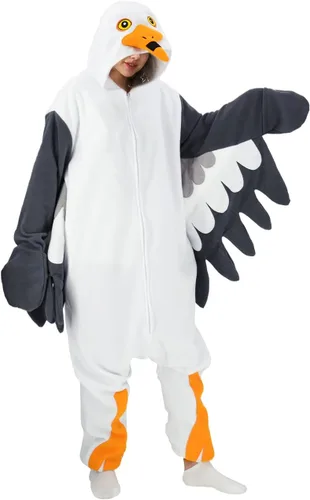 Vista 3 de Adult Bird Onesie Pajamas Bird Cosplay Halloween Costume Homewear Pajamas for Women and Men