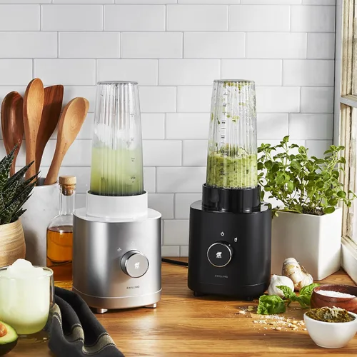 Vista 9 de ZWILLING Enfinigy - Licuadora personal, dientes de piraña con hoja cruzada para una mejor mezcla, batidos, batidos y más, taza de viaje a prueba