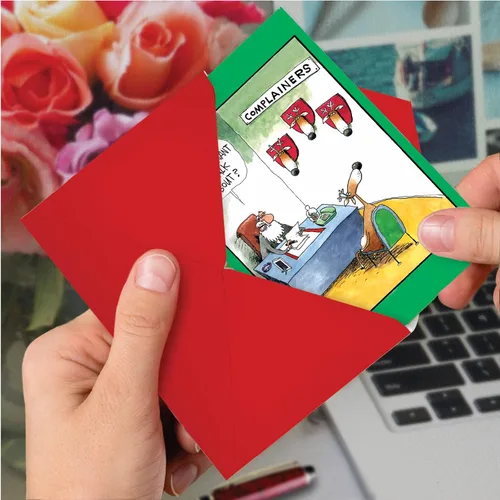 Vista 6 de NobleWorks Divertida tarjeta de papel de Navidad con sobre de 5 x 7 pulgadas (1 tarjeta) Complainers 1540