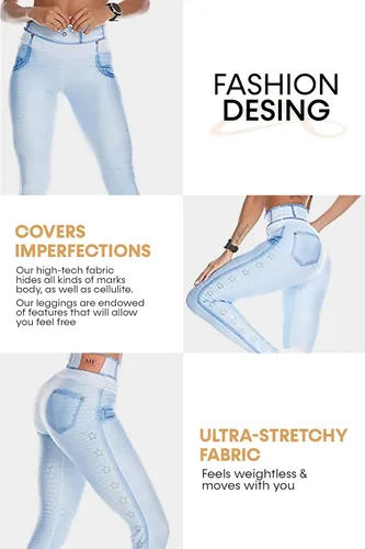 Vista 5 de A4U - Pantalones deportivos de compresión de uso activo para mujer A4U
