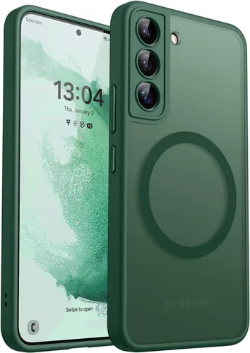 Vista 88 de CANSHN Funda diseñada para Samsung Galaxy A16-5G [protección completa de la cámara] [compatible con Magsafe] funda protectora trasera translúcida