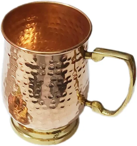 Vista 5 de PARIJAT HANDICRAFT Tazas de cerveza de cobre puro de calibre pesado para Moscow Mule