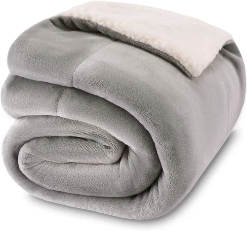 Vista 48 de NANPIPER - Manta de forro polar Sherpa, suave y esponjosa, mantas individuales para sofá, color negro, de 60x80 pulgadas
