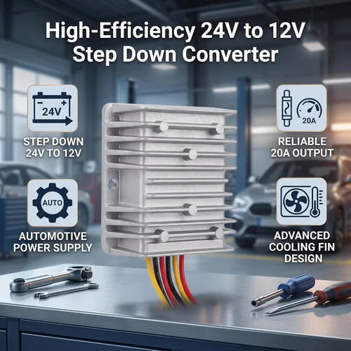 Vista 5 de Convertidor DC-DC, 24V a 12V reductor