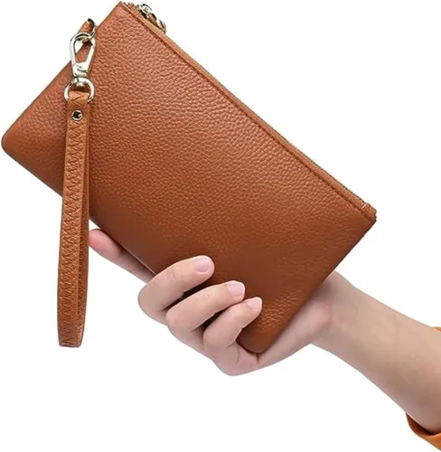 Vista 2 de Tapp Collections Cartera de cuero delgada con bloqueo RFID para mujer