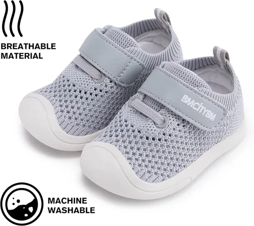 Vista 7 de BMCiTYBM Zapatos para bebé niño y niña de malla transpirable ligeros antideslizantes para primeros caminos 6 9 12 18 24 meses
