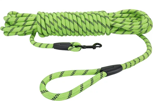 Vista 9 de Hi Kiss Correa de Entrenamiento de Obediencia y Agilidad para Perros/Cachorros - 15 pies 20 pies 30 pies 50 pies 100 pies - Ideal para Jugar