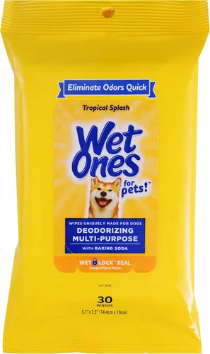 Vista 14 de Wet Ones Toallitas desodorizantes para perros para mascotas, salpicaduras