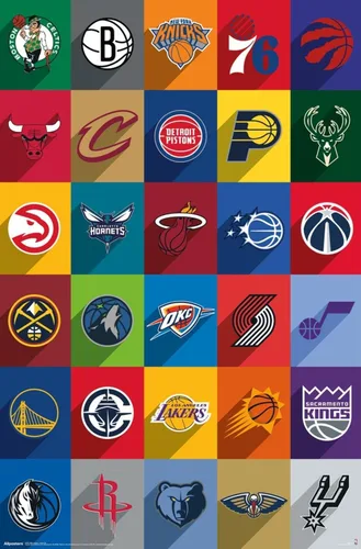 Vista 14 de NBA League - Póster de pared con logotipos 25, 34 pulgadas de largo x 22.4 pulgadas de ancho, versión premium sin marco