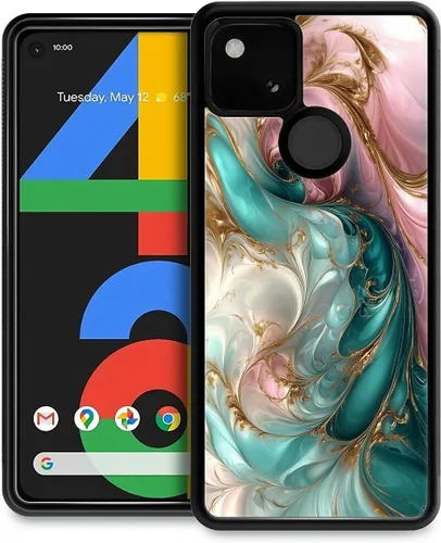 Vista 230 de Compatible con Google Pixel 4A 5G Mobile Case Creative Acrylic Back Panel Silicona Edge Case Slim Protección Especialmente para Google Pixel 4A 5G