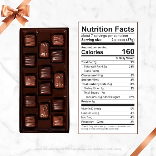 Vista 2 de RUSSELL STOVER Caramelos surtidos navideños en caja de regalo de dulces de chocolate negro y leche, 9 onzas