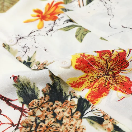 Vista 5 de milanpavilion Camisa hawaiana para hombre, camisa de verano con flores de playa, camisas de manga corta con botones para hombre
