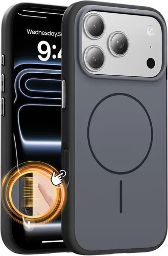 Vista 47 de Tigowos Funda Magnética para iPhone Air Compatible con MagSafe Resistente a Caídas de 16 Pies Cubierta Trasera con Sensación de Piel Mate a Prueba