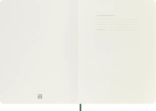 Vista 4 de Moleskine - Cuaderno clásico, tapa blanda, tamaño XL (7.5 x 9.5 pulgadas), cuadriculado, verde mirto, 192 páginas