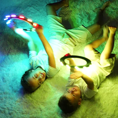 Vista 6 de TOSY Flying Ring - 36 RGB Multicolor or 12 Monocolor LEDs, Super Bright, Lost Mode, Auto Light Up, Camping Essentials for Kid/Teen/Boy/Girl, Safe &
