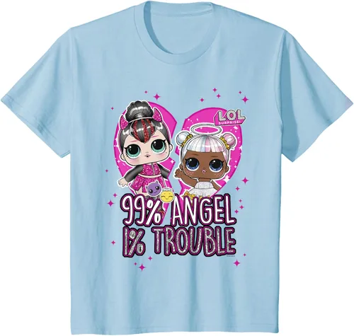 Vista 8 de LOL Surprise Sugar & Spice 99% Angel 1% Trouble Camiseta, Blanco