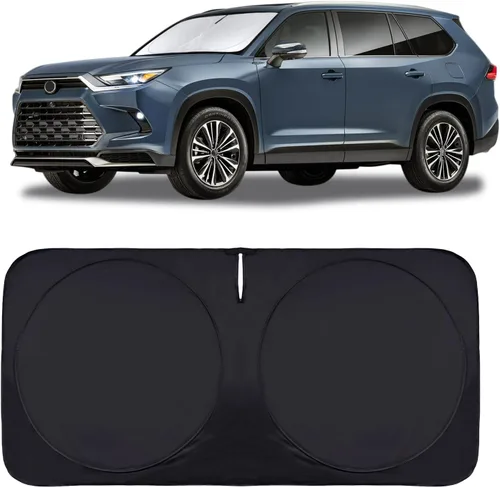 Vista 14 de Parasol para parabrisas de ajuste personalizado, cubierta para ventana delantera, visera plegable 210T, protector que bloquea los rayos ultravioleta