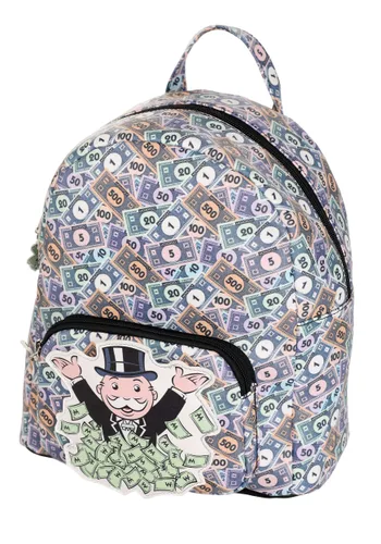 Vista 4 de Mochila Mini Monopoly AOP Money Multicolor