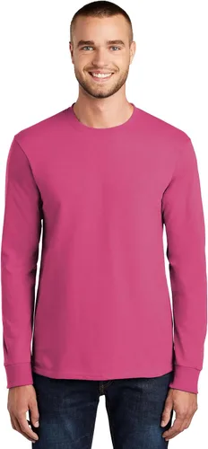 Vista 19 de Port & Company - Camiseta Esencial de Manga Larga Tall. PC61LST Azul acuático