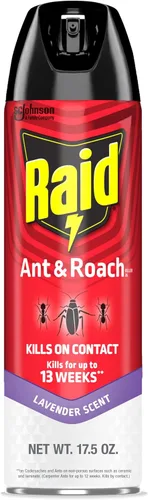 Vista 15 de Raid Ant & Roach Killer Spray para insectos enumerados, sigue matando durante semanas, aroma a limón, 17.5 onzas