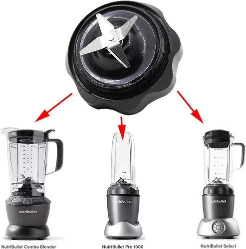 Vista 2 de Cuchilla de repuesto compatible con NutriBullet Blender Combo, NutriBullet Pro 1000 y NutriBullet Select 2.0