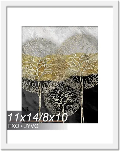 Vista 118 de Fxojyvo Marco de Fotos de 4x6, Muestra Foto de 3.5x5 con Paspartú o 4 x 6 Sin Paspartú, Liviano y de Alta Transparencia Marco de 4 por 6 para Pared