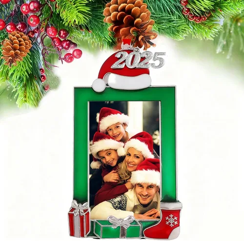 Vista 11 de ZUNON Marco de fotos de Navidad para exhibir imágenes, decoración colgante, marcos de fotos para el hogar de vacaciones, fiestas, decoración