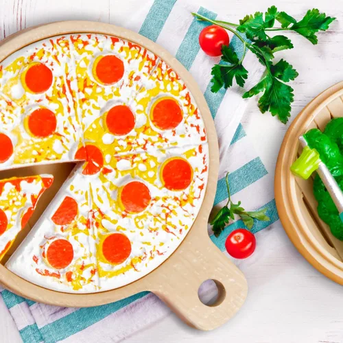 Vista 5 de Lori Comida de juego para muñecas mini - Accesorios de cocina para muñecas de 6 pulgadas - Pizza, Sushi, postre - Juego de casa de muñecas