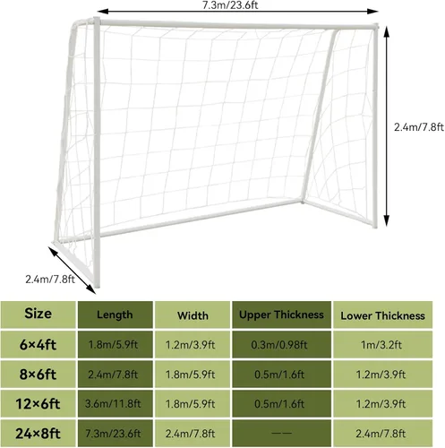 Vista 5 de Red de portería de fútbol, redes de repuesto para fútbol deportivo, red de fútbol para juegos de patio trasero y entrenamiento para adultos