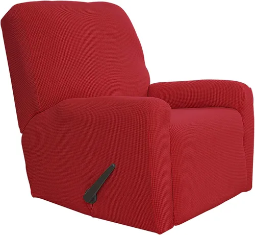 Vista 111 de Easy-Going Funda Elástica para Sofá Reclinable Cobertor de Sofá 4 Piezas Protector de Muebles Sofá Suave con Fondo Elástico Poliéster Spandex Tela