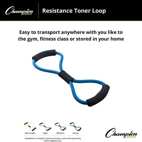 Vista 8 de Champion Sports Bucle de tóner muscular de resistencia pesada - Azul real